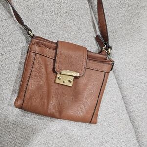 Brown Leather Crossbody Bag